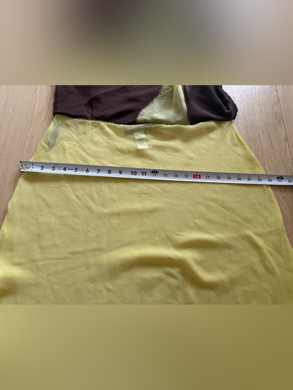 Vintage Bianca Nygård 100% Silk Bias Skirt NWT Brown Chartreuse Layered Midi 10 - Picture 12 of 13